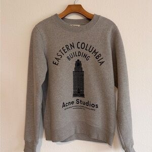 Acne Studios Heather Gray Graphic Sweatshirt